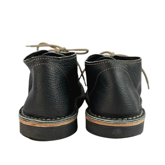 Brother Vellies Men's Black Leather Lace Up Round Toe Chukka Boots Size 9 - Picture 3 of 7